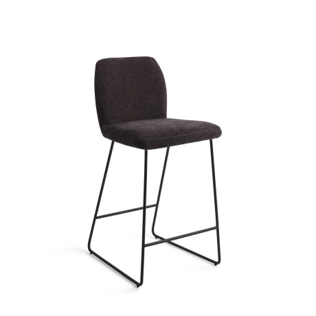 Jesper Home Barkruk 'Ikata' Slide Black, kleur Almost Black (zithoogte 65cm)
