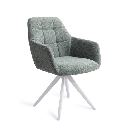 Jesper Home Eetkamerstoel 'Noto' Turn White, Draaibaar, kleur Real Teal
