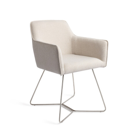 Jesper Home Eetkamerstoel 'Hofu' Beehive Steel, kleur Enoki