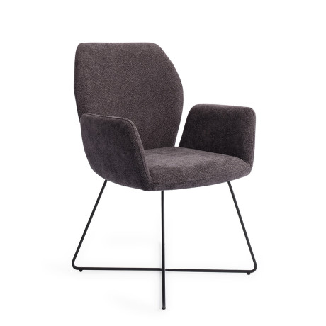 Jesper Home Eetkamerstoel 'Misaki' Cross Black, kleur Almost Black