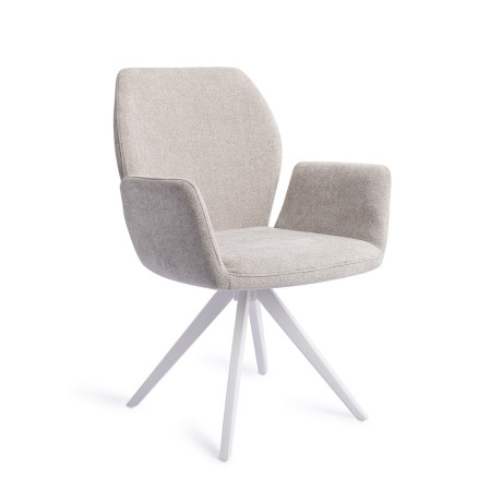 Jesper Home Eetkamerstoel 'Misaki' Turn White, Draaibaar, kleur Pretty Plaster