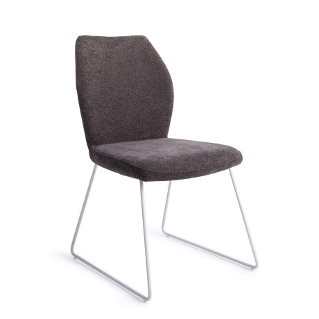 Jesper Home Eetkamerstoel 'Ikata' Slide White, kleur Almost Black