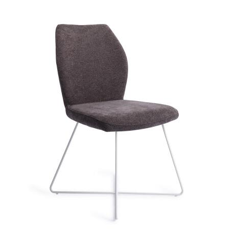 Jesper Home Eetkamerstoel 'Ikata' Cross White, kleur Almost Black