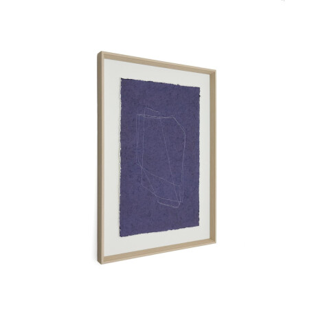 Kave Home Schilderij 'Durkan' 70 x 50cm, kleur Donkerblauw