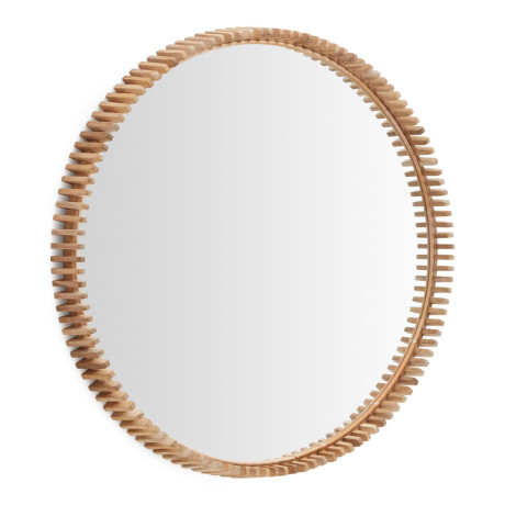 Kave Home Ronde Spiegel 'Polke' Teakhout, 100cm