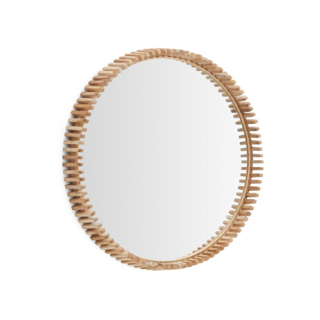 Kave Home Ronde Spiegel 'Polke' Teakhout, 80cm