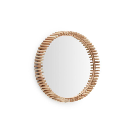 Kave Home Ronde Spiegel 'Polke' Teakhout, 60cm