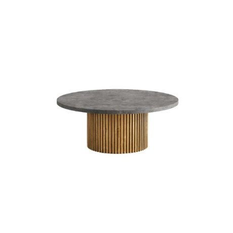 Tower Living Ronde Salontafel 'Palazzo' Teakhout en mineraal stucwerk, 100cm