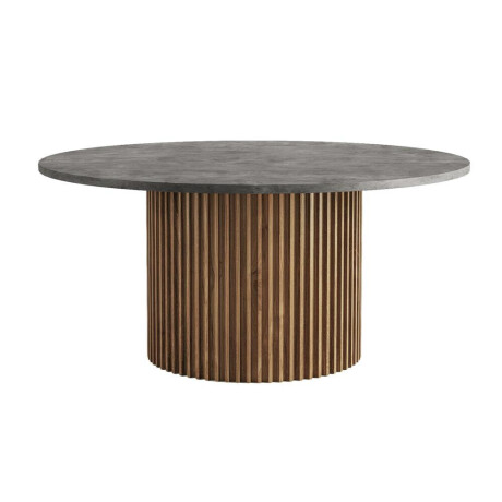 Tower Living Ronde Eettafel 'Palazzo' Teakhout en mineraal stucwerk, 150cm