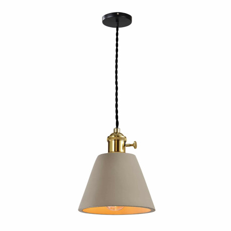 QUVIO Hanglamp landelijk - Kegeltje van beton - Diameter 12 cm