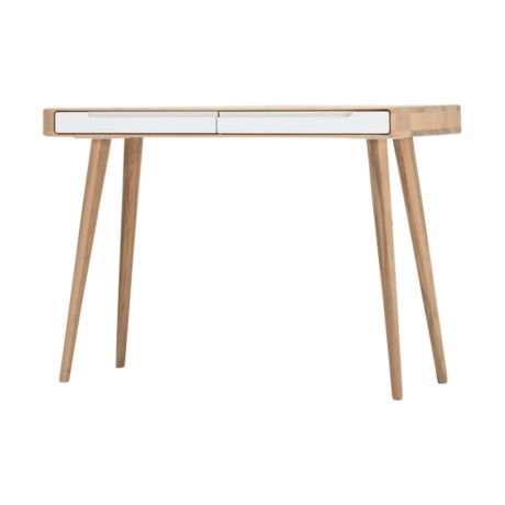 Ena dressing table houten kaptafel whitewash - 110 x 42 cm