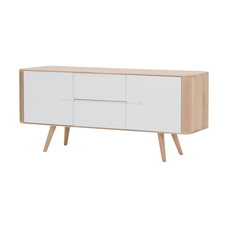 Ena sideboard houten dressoir whitewash - 135 cm