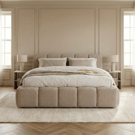 2-Persoons Boxspring Palermo Essential - Taupe - Taupe 180x200 Cm - - Inclusief Topper - Dekbed-Discounter.nl