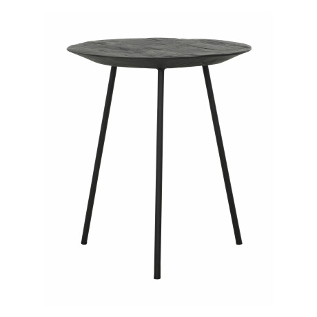 DTP Home Bijzettafel 'Jupiter' Teakhout, 40cm, kleur Zwart