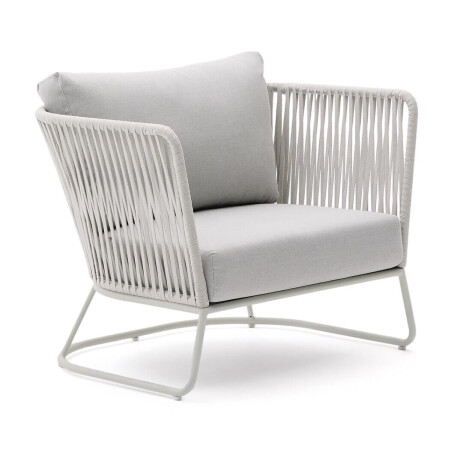 Kave Home Outdoor Fauteuil 'Saconca' Gevlochten touw, kleur Grijs