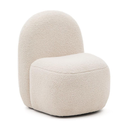 Kave Home Kinderfauteuil 'Bucky' Bouclé, kleur Wit