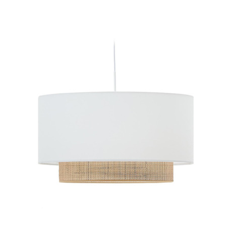Kave Home Hanglamp 'Erna' Bamboe en stof, Ø60cm