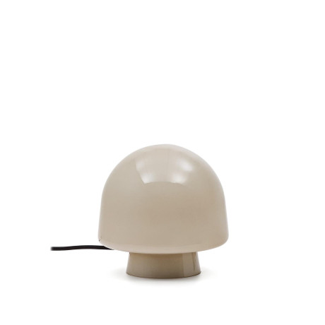 Kave Home Tafellamp 'Reig' Glas, 20cm, kleur Beige