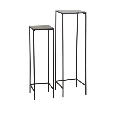 Light & Living Bijzettafel 'Hartsville', set van 2 stuks, kleur donkerbruin brons