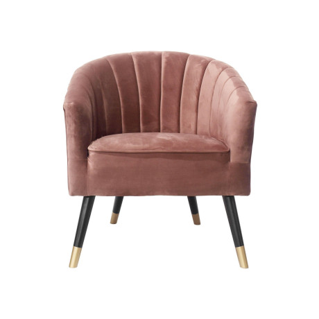 Leitmotiv Fauteuil 'Royal' Velvet, kleur Zachtroze