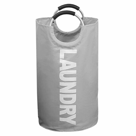 QUVIO Wasmand met handvaten - 82 L - Lichtgrijs