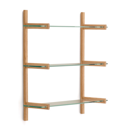 Kave Home Wandrek 'Sitra' Eikenhout en glas, 98 x 90cm