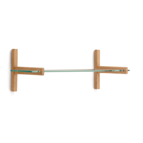 Kave Home Wandrek 'Sitra' Eikenhout en glas, 28 x 90cm