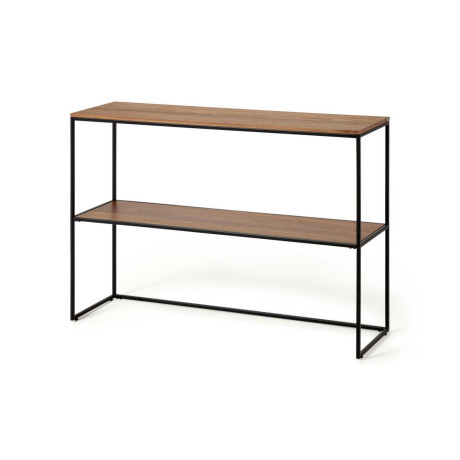 Kave Home Sidetable 'Yoana' Walnoot en metaal, 120cm, kleur