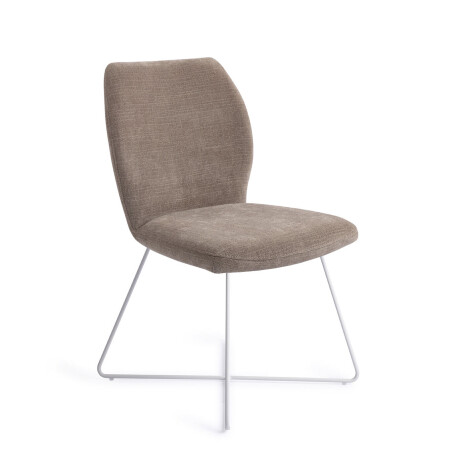 Jesper Home Eetkamerstoel 'Ikata' Cross White, kleur Mocha Mist