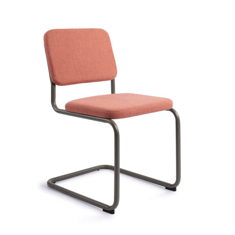 Jesper Home Eetkamerstoel 'Mugi' Olive Frame, kleur Coral Kiss