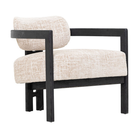 MUST Living Fauteuil 'Kelly' Chenille, kleur Beige/Zwart