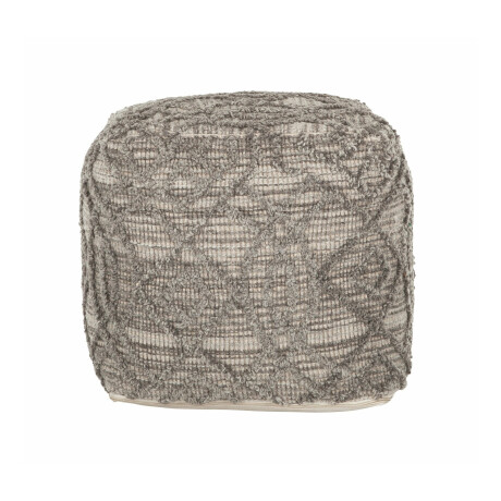 MUST Living Poef 'Angel' 40cm, kleur Naturel / Grijs