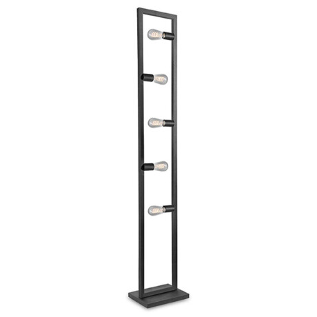 LABEL51 Vloerlamp 'Quadrato' 5-lamps, kleur Zwart