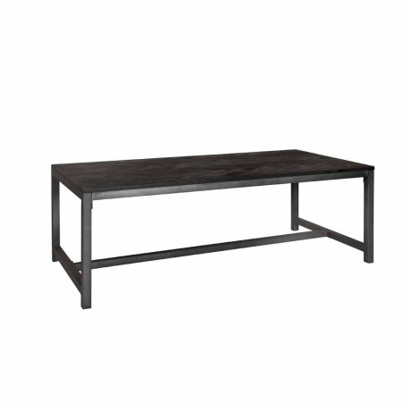 Tower Living Eettafel 'Ziano' Visgraat, 220 x 100cm, kleur zwart