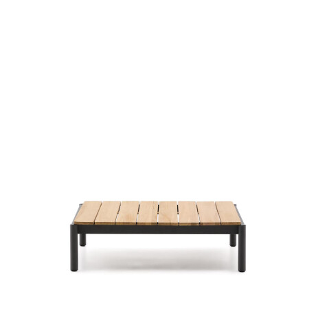 Kave Home Outdoor Salontafel 'Sorells' Teakhout en grijs aluminium, 89 x 91cm