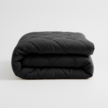 1+1 Gratis Wasbaar Easy Dekbed Zonder Overtrek - Zonder Overtrek - Percale Katoen - Donkergrijs - Dekbed-Discounter.nl