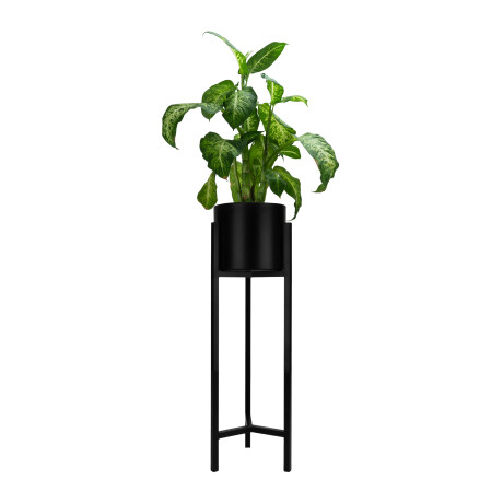 QUVIO Plantenstandaard inclusief pot - Metaal - 22 x 22 x 75 cm