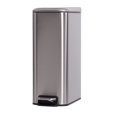 QUVIO Pedaalemmer - Metaal - 8 L - Zilver