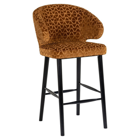 Richmond Barstoel 'Indigo' Triangle, kleur Goud (zithoogte 78cm)