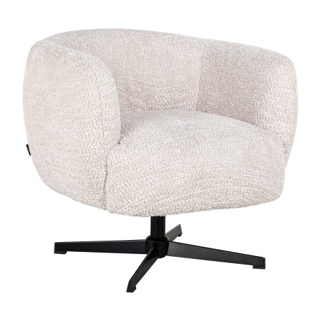 Richmond Draaifauteuil 'Estelle' Chenille, kleur Crème