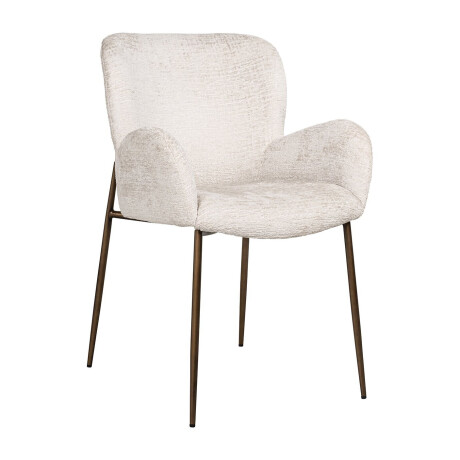 Richmond Eetkamerstoel 'Amber' Chenille, kleur Crème