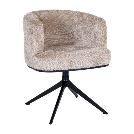 Richmond Draaibare Eetkamerstoel 'Cheyenne' Chenille, kleur Beige