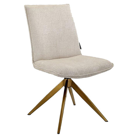Richmond Draaibare Eetkamerstoel 'Dakota' Chenille, kleur Beige