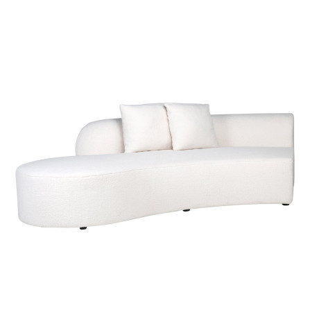 Richmond Modulaire Bank 'Grayson' Ottoman links, Furry, kleur Wit