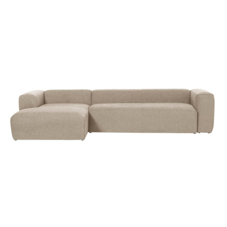 Kave Home 4-zits Loungebank 'Blok' Links, 330cm, kleur Beige