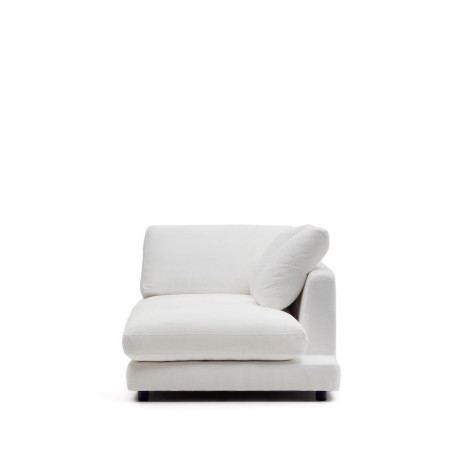 Kave Home Chaise Longue 'Gala' Chenille, Rechts, kleur Wit