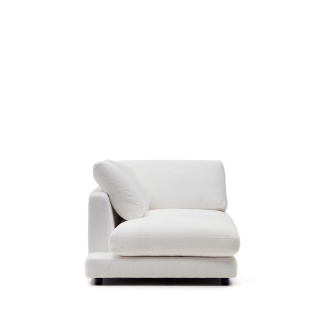 Kave Home Chaise Longue 'Gala' Chenille, Links, kleur Wit