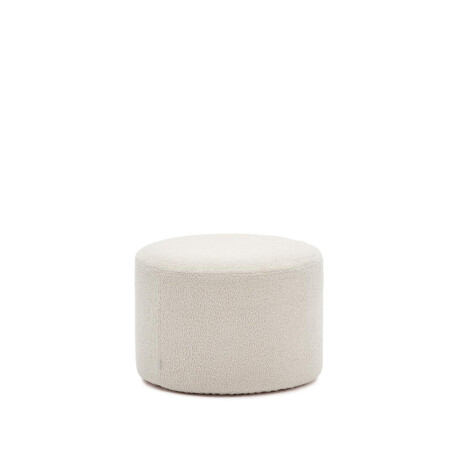 Kave Home Poef 'Kaeli' Bouclé, 60cm, kleur Ecru