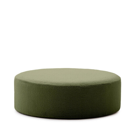 Kave Home Poef 'Kaeli' Bouclé, 120cm, kleur Donkergroen