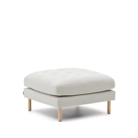 Kave Home Hocker 'Debra' Naturel poot, Chenille, kleur Beige